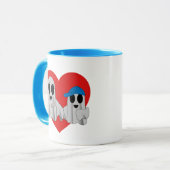 Ik hou van BOO Moeder-Blauw Mok (Voorkant links)