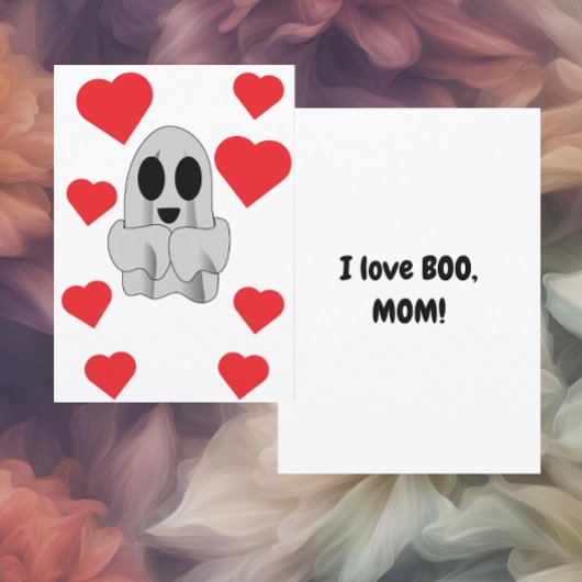 Ik hou van BOO Moeder Flat Feestdagenkaart