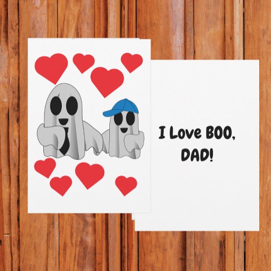 Ik hou van BOO Papa van zoon Flat Kaart