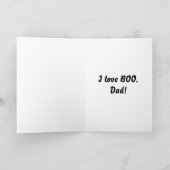 Ik hou van BOO Papa van zoon Kaart (Binnen)