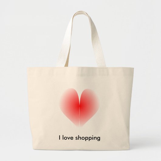 Ik hou van boodschappentas grote tote bag (Voorkant)