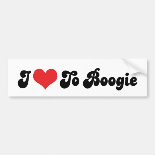 Ik hou van Boogie Bumper Sticker (Voorkant)