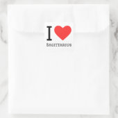 Ik hou van Boogschutter Vierkante Sticker (Tas)