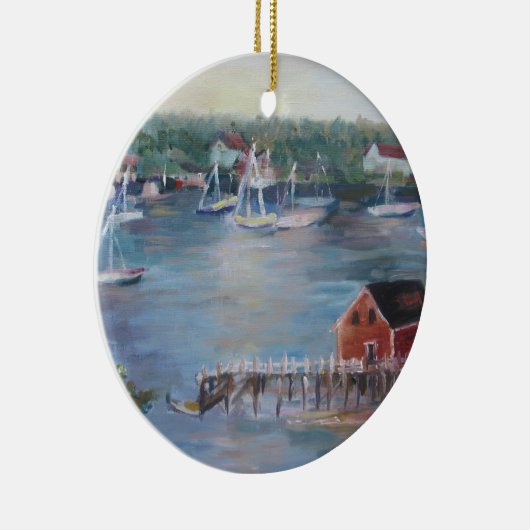 Ik hou van Boothbay Harbour kerstversiering Keramisch Ornament (Rechts)