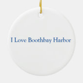 Ik hou van Boothbay Harbour kerstversiering Keramisch Ornament (Achterkant)