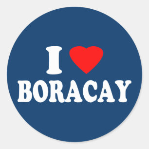 Ik hou van Boracay Ronde Sticker