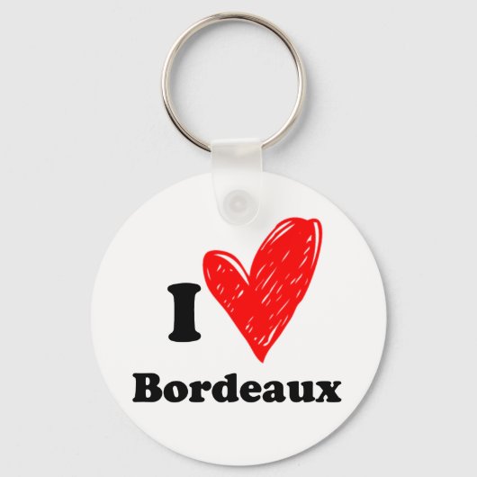 Ik hou van Bordeaux Sleutelhanger (Voorkant)