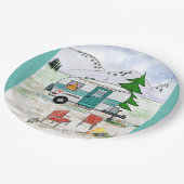 Ik hou van borden van kamppapier papieren bordje (Gekanteld)