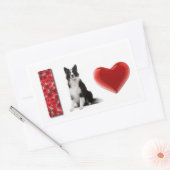 Ik hou van Border Collies!! Border Collie Sticker (Envelop)