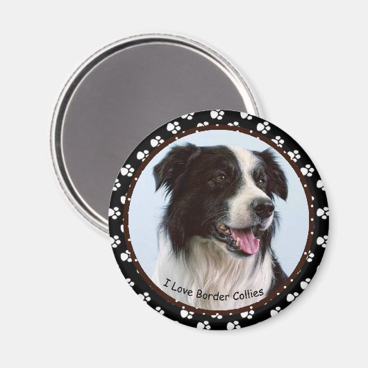 Ik hou van Border Collies Magnet (Voorkant / Achterkant)