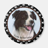 Ik hou van Border Collies Magnet (Voorkant)