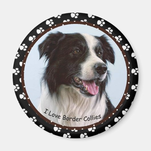 Ik hou van Border Collies Magnet (Voorkant)