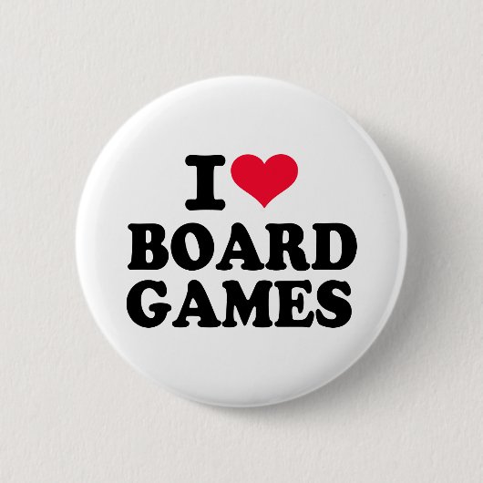 Ik hou van bordspellen ronde button 5,7 cm (Voorkant)