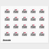 Ik hou van bordspellen ronde sticker (Vel)