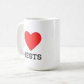 Ik hou van borst koffiemok (Voorkant links)
