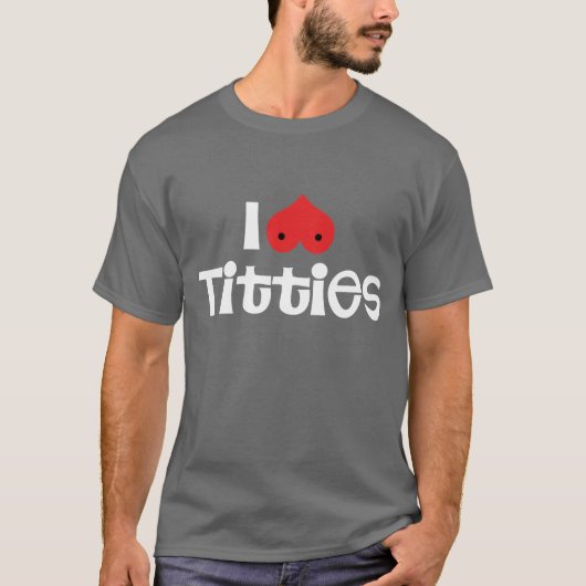 Ik hou van borsten t-shirt (Voorkant)