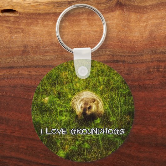 Ik hou van bosmarmotten sleutelhanger (Voorkant)