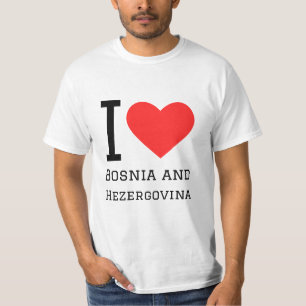 Ik hou van Bosnië en hezergovina vierkante sticker T-shirt