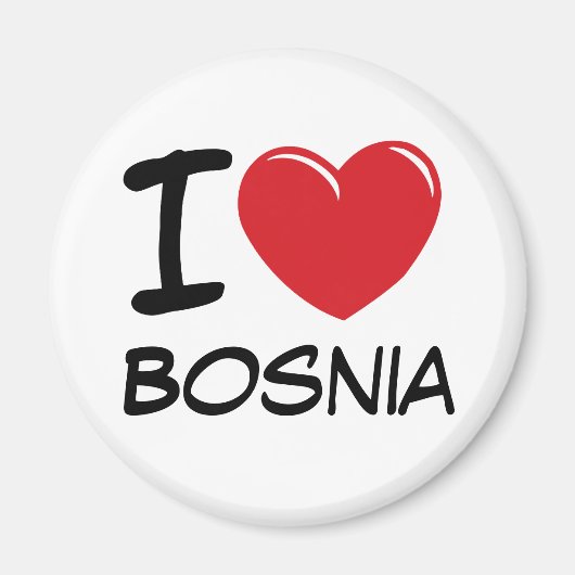 Ik hou van Bosnië Magneet (Voorkant)