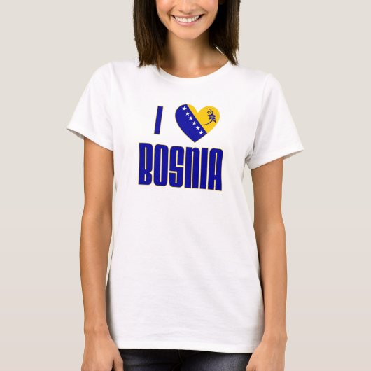 Ik hou van Bosnië T-shirt (Voorkant)