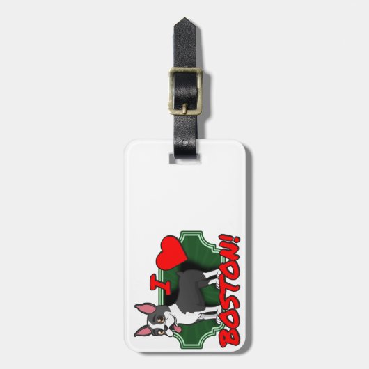 Ik hou van Boston Bagagelabel (Voorkant verticaal)