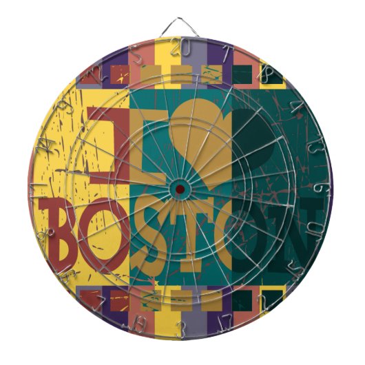 Ik hou van Boston -  Boston 2 Dartbord (Voorkant)