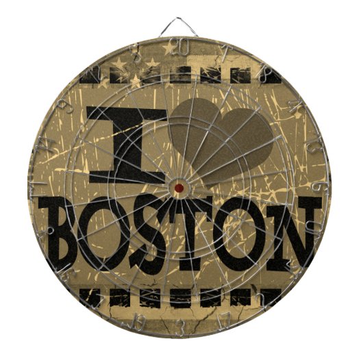 Ik hou van Boston - Boston Dartbord (Voorkant)