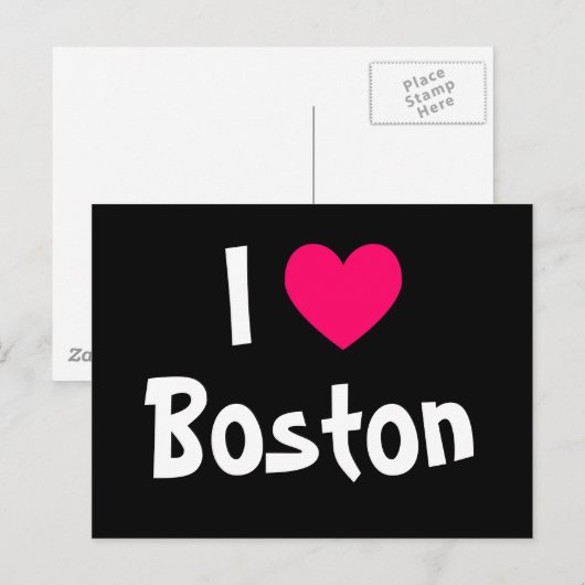 Ik hou van Boston Briefkaart (Voorkant / Achterkant)