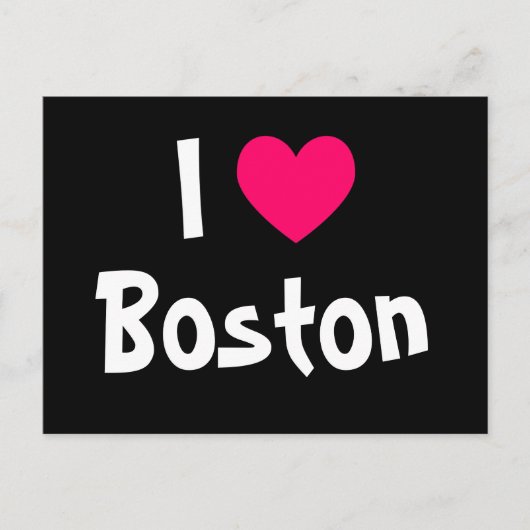 Ik hou van Boston Briefkaart (Voorkant)