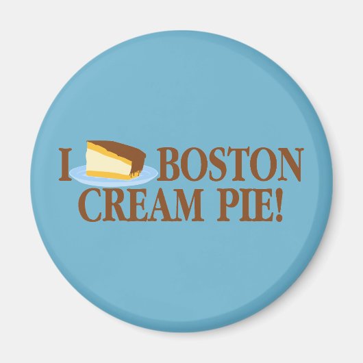 Ik hou van Boston Cream Pie Magneet (Voorkant)
