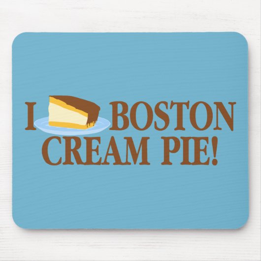 Ik hou van Boston Cream Pie Muismat (Voorkant)