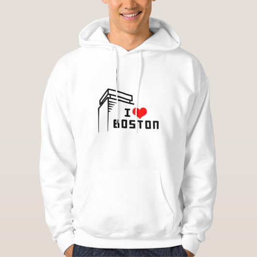 Ik hou van Boston Hoodie (Voorkant)