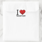 IK HOU VAN BOSTON, MA - MASSACHUSETTS RONDE STICKER (Tas)