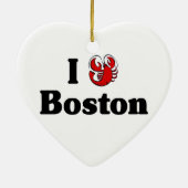 Ik hou van Boston ormanent Keramisch Ornament (Achterkant)