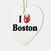 Ik hou van Boston ormanent Keramisch Ornament (Links)