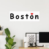 Ik hou van Boston Poster (Thuiskantoor)