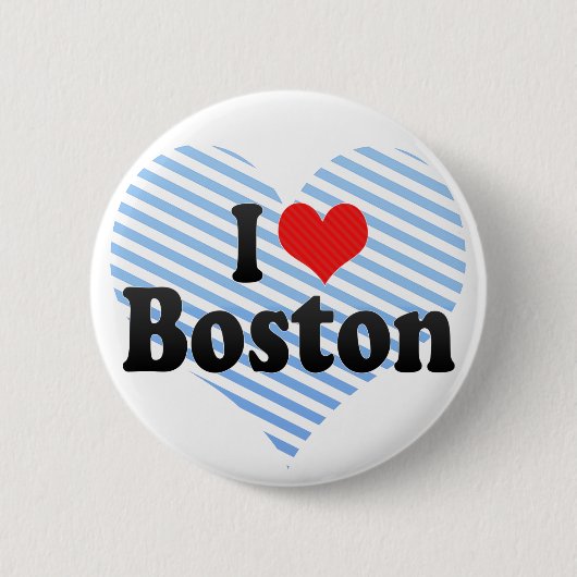 Ik hou van Boston Ronde Button 5,7 Cm (Voorkant)