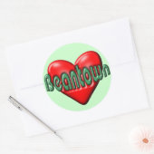 Ik hou van Boston Ronde Sticker (Envelop)