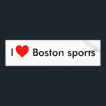 Ik hou van Boston sporten Bumpersticker<br><div class="desc">Ik hou van Boston sporten</div>