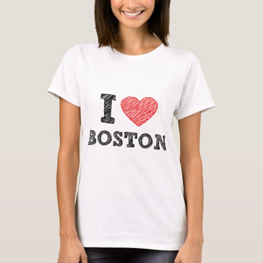 Ik hou van Boston T-shirt (Voorkant)