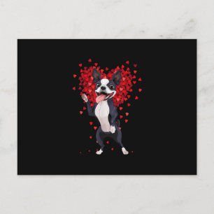 Ik hou van Boston Terrier Funny Heart Valentijn Gi Briefkaart