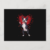 Ik hou van Boston Terrier Funny Heart Valentijn Gi Briefkaart (Voorkant)