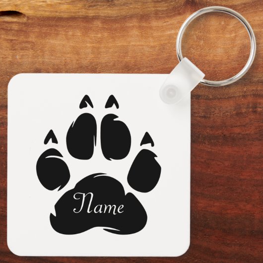 Ik hou van Boston Terriers gepersonaliseerd Sleutelhanger (Achterkant)