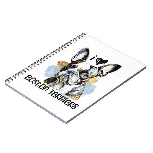 Ik hou van Boston Terriers Notitieboek (Linkerzijde)
