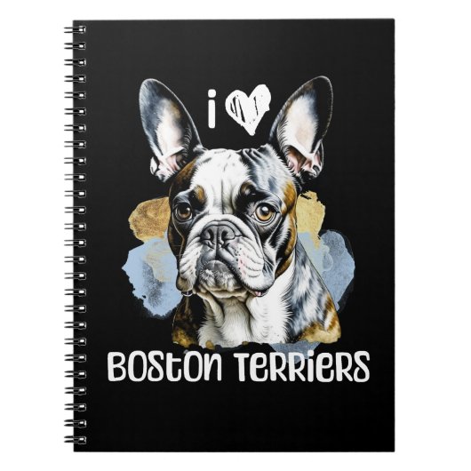 Ik hou van Boston Terriers Notitieboek (Voorkant)