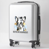 Ik hou van Boston Terriers Sticker (Koffer)