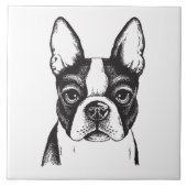 Ik hou van Boston Terriers Tegeltje (Voorkant)