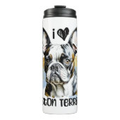 Ik hou van Boston Terriers Thermosbeker (Voorkant)
