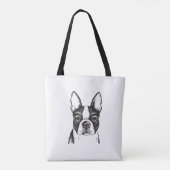 Ik hou van Boston Terriers Tote Bag (Achterkant)