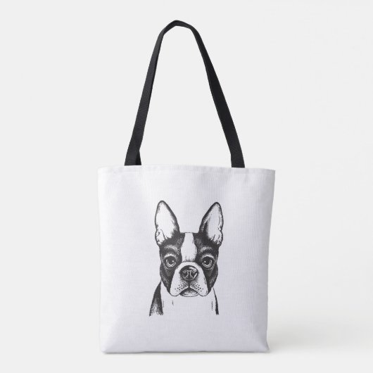 Ik hou van Boston Terriers Tote Bag (Achterkant)